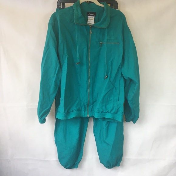 Catalina Pants - Vintage Catalina Teal Two-Piece Track Suit